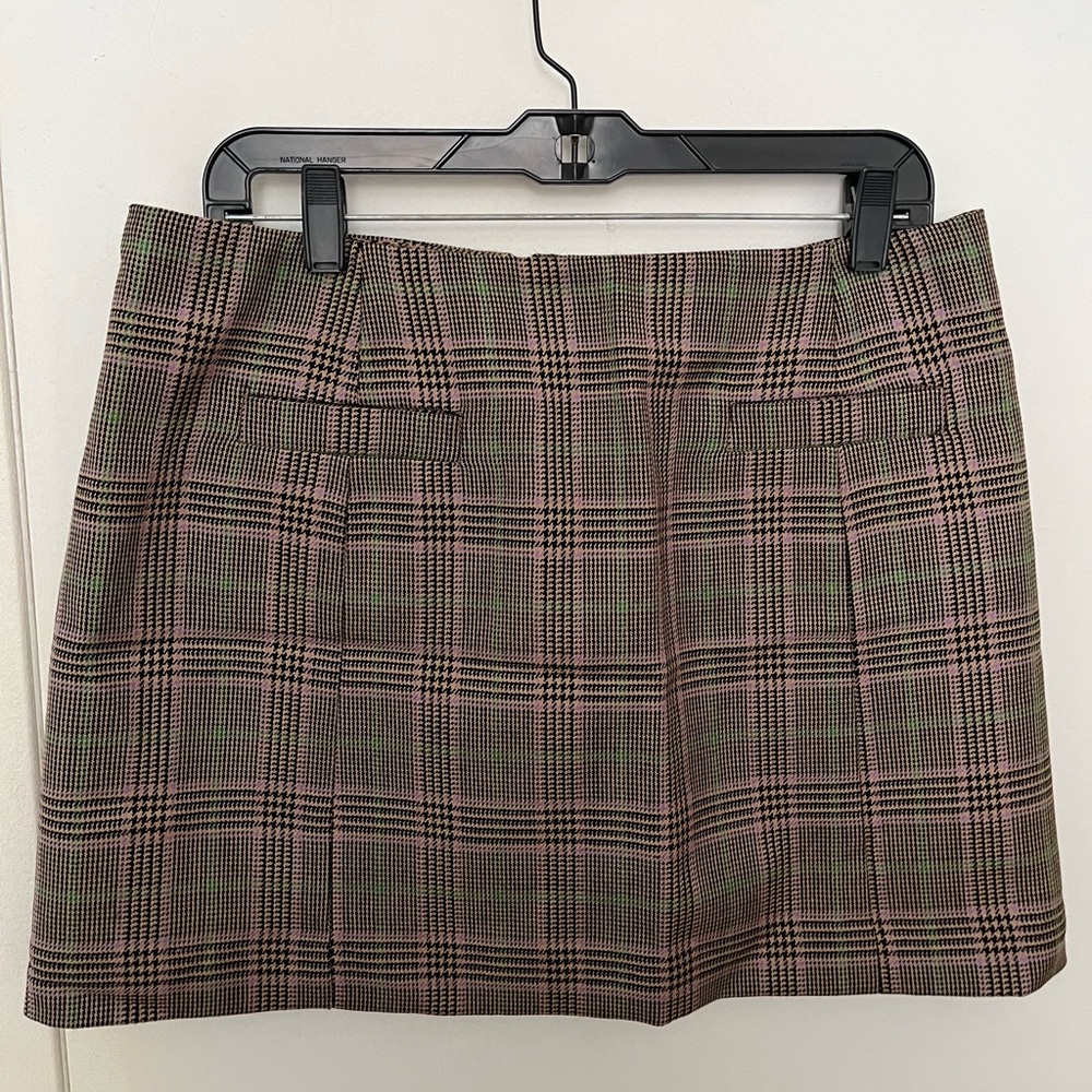 & Other Stories Nilsson Plaid Wool Miniskirt